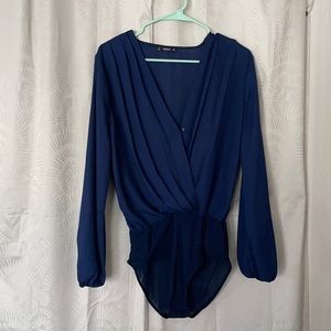Shein navy sheet bodysuit